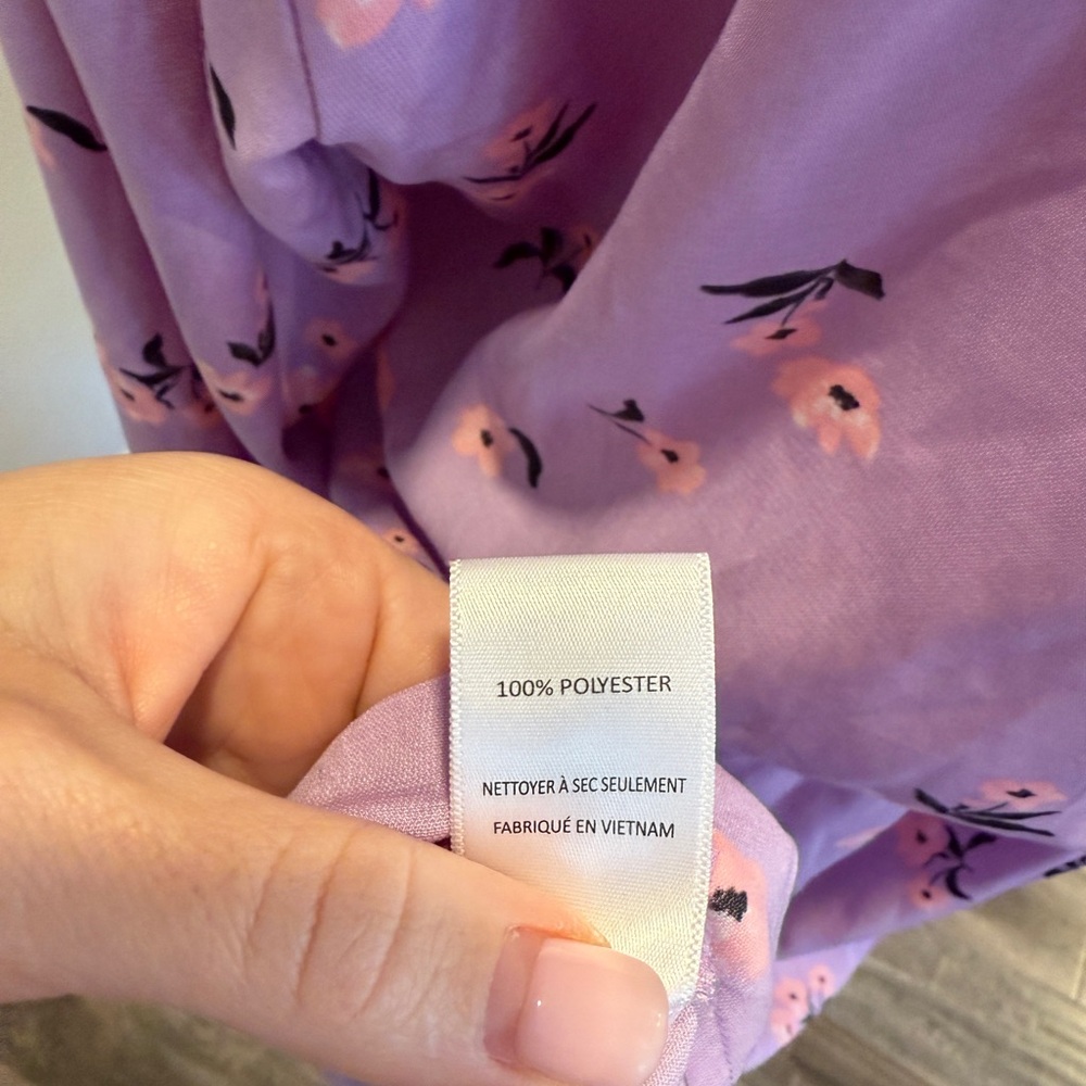 All in Favor Lavender and Pink Floral Dress - Picture 5 of 5